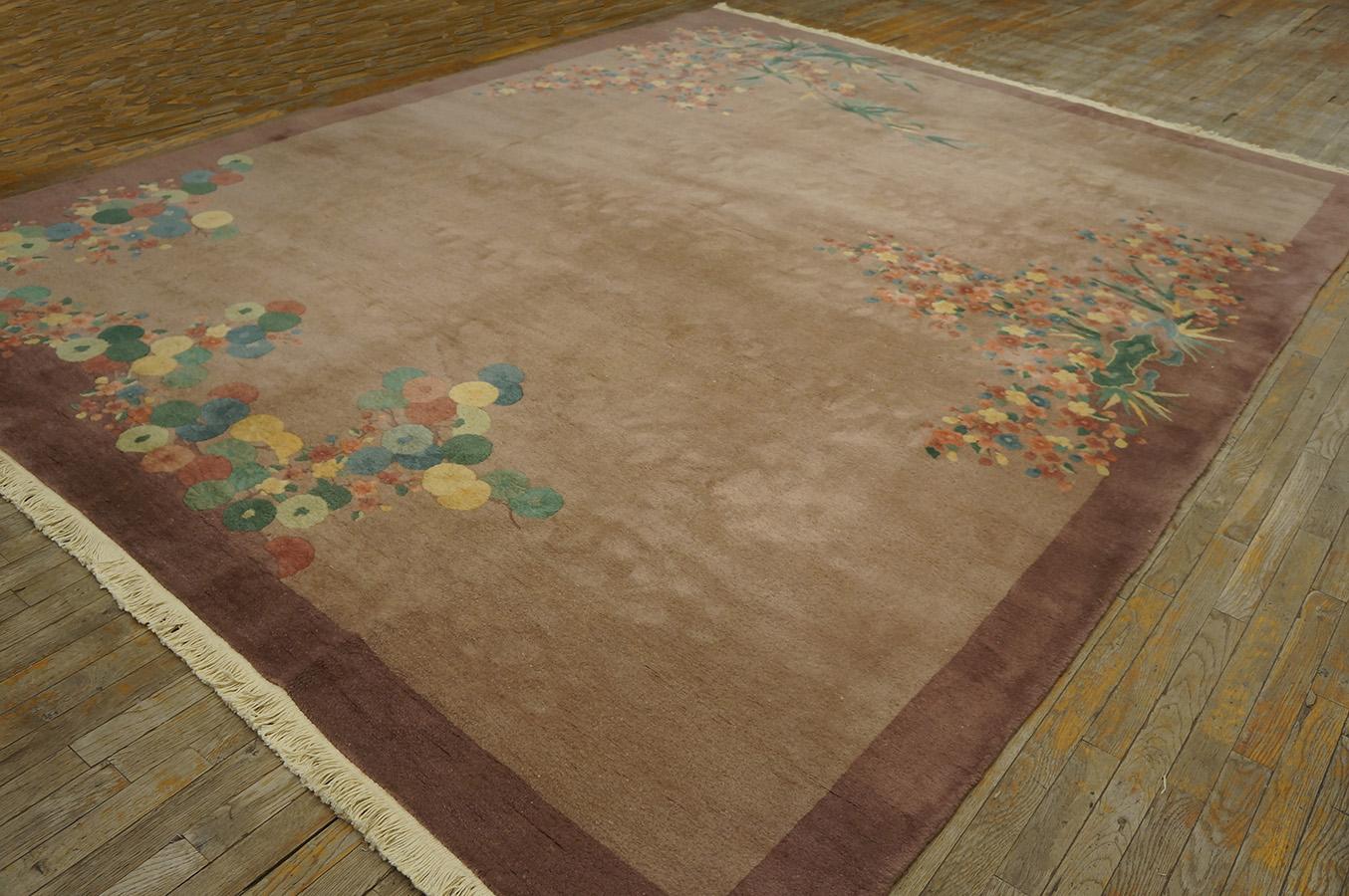 1920s Chinese Art Deco Carpet ( 8'10'' x 11'8'' - 270 x 355 ) For Sale 1