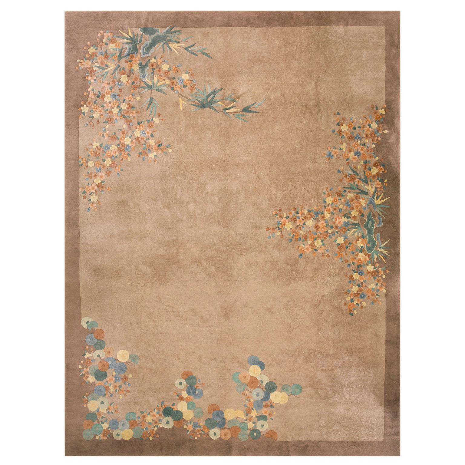 1920s Chinese Art Deco Carpet ( 8'10'' x 11'8'' - 270 x 355 ) For Sale