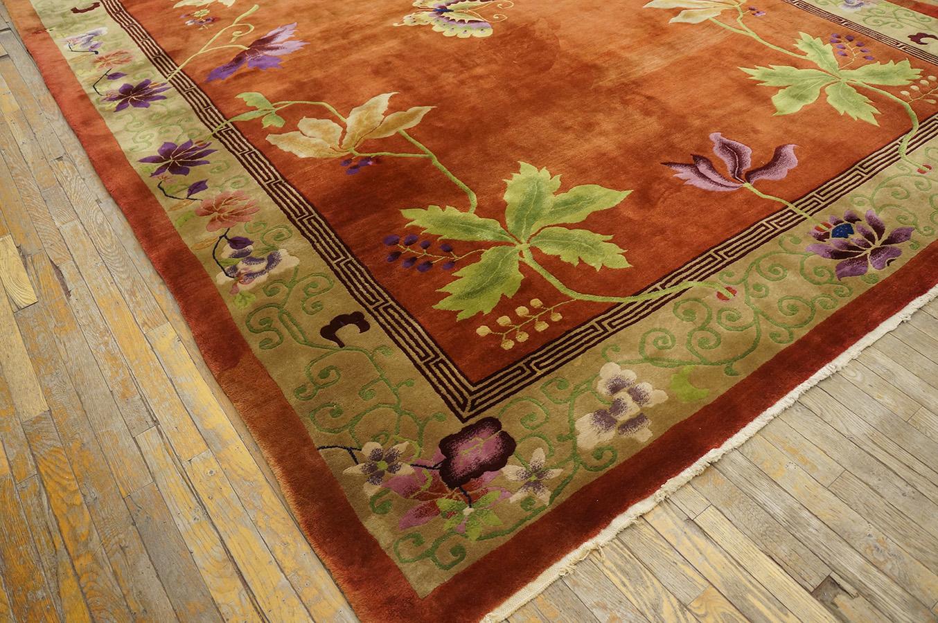 1920s  Chinese Art Deco Carpet ( 8'9'' x 11'6'' - 267 x 350 ) For Sale 6