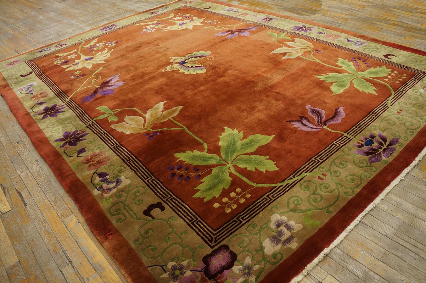 1920s  Chinese Art Deco Carpet ( 8'9'' x 11'6'' - 267 x 350 ) For Sale 7