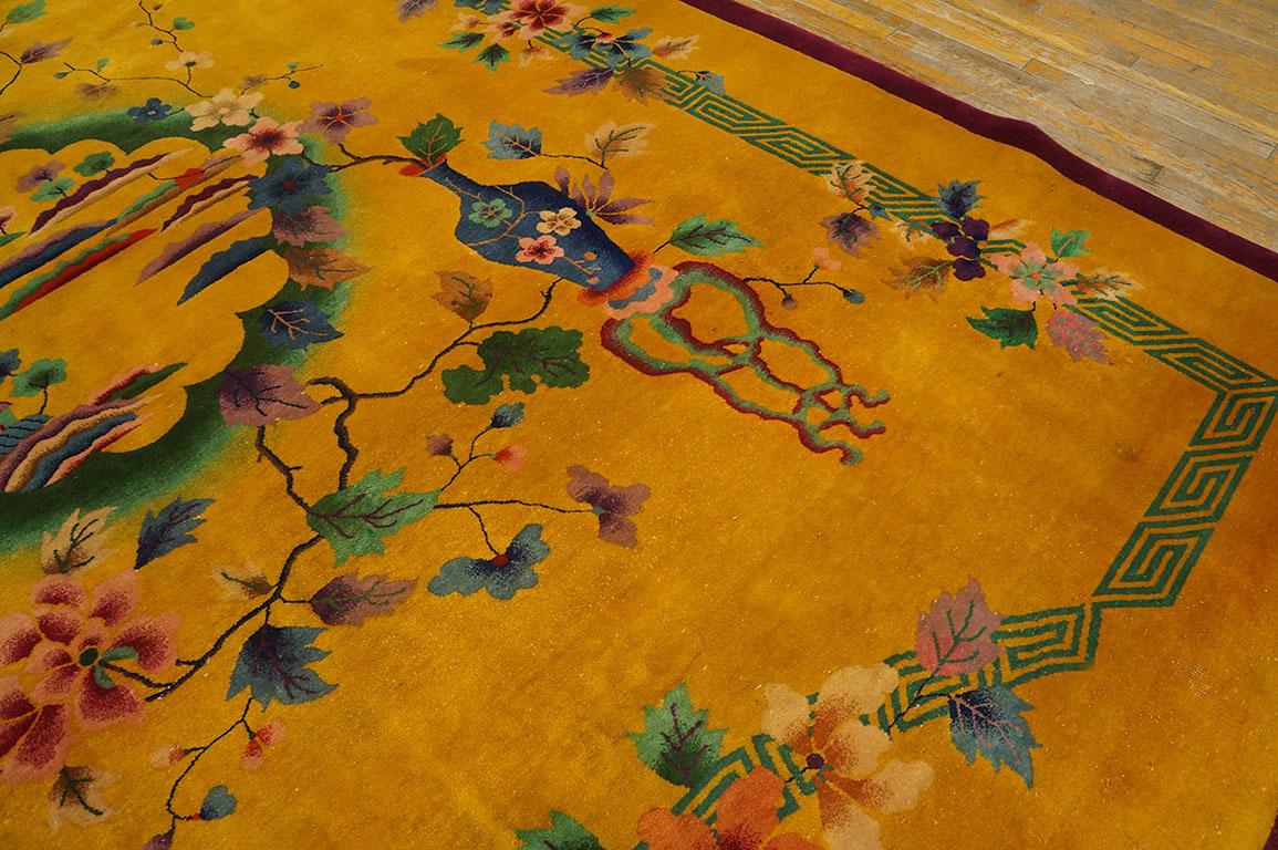 1920s Chinese Art Deco Carpet ( 9' x 11' - 275 360 cm )  For Sale 1