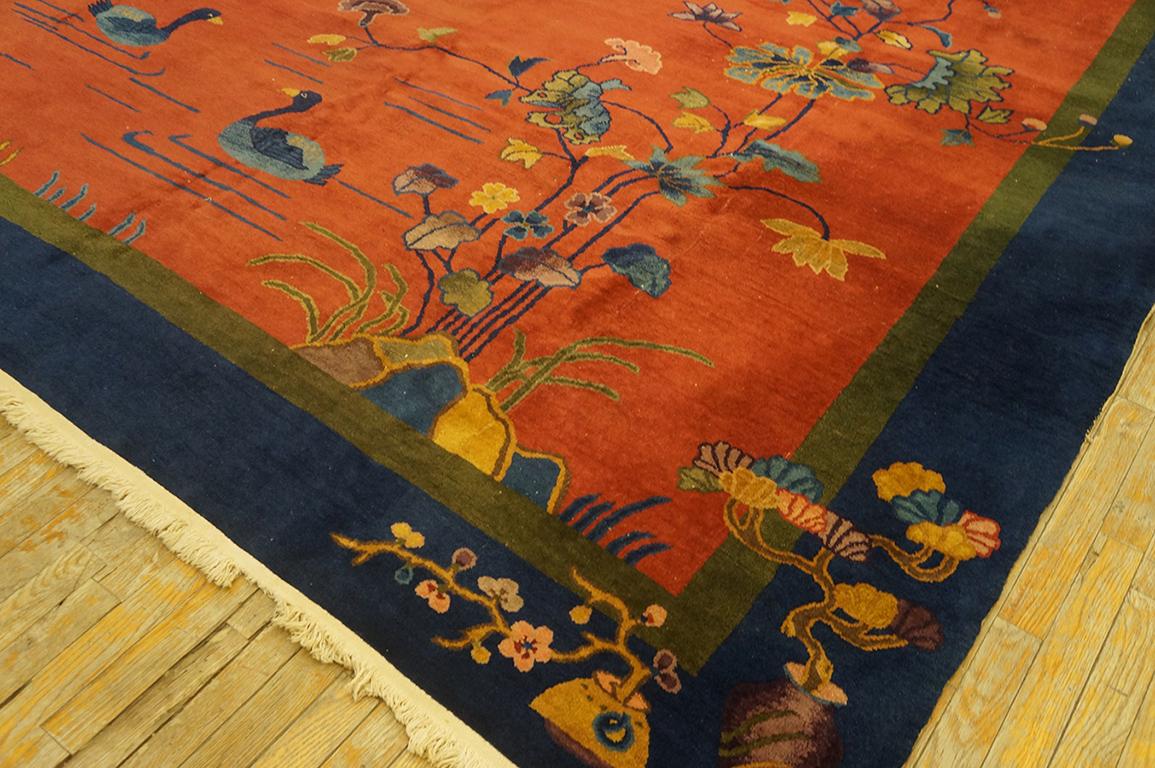 1920s Chinese Art Deco Carpet ( 9' x 11'10