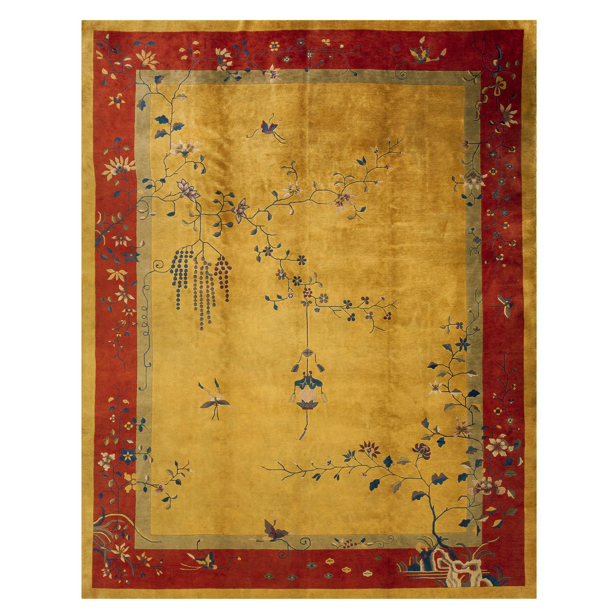 1920s  Chinese Art Deco Carpet ( 9' x 11'6'' - 275 x 350 ) For Sale