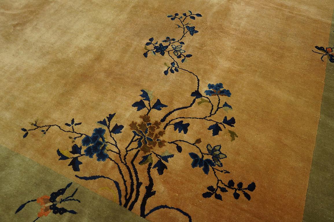 Wool 1920s Chinese Art Deco Carpet ( 9' x 11'8''- 275 x 355 ) For Sale