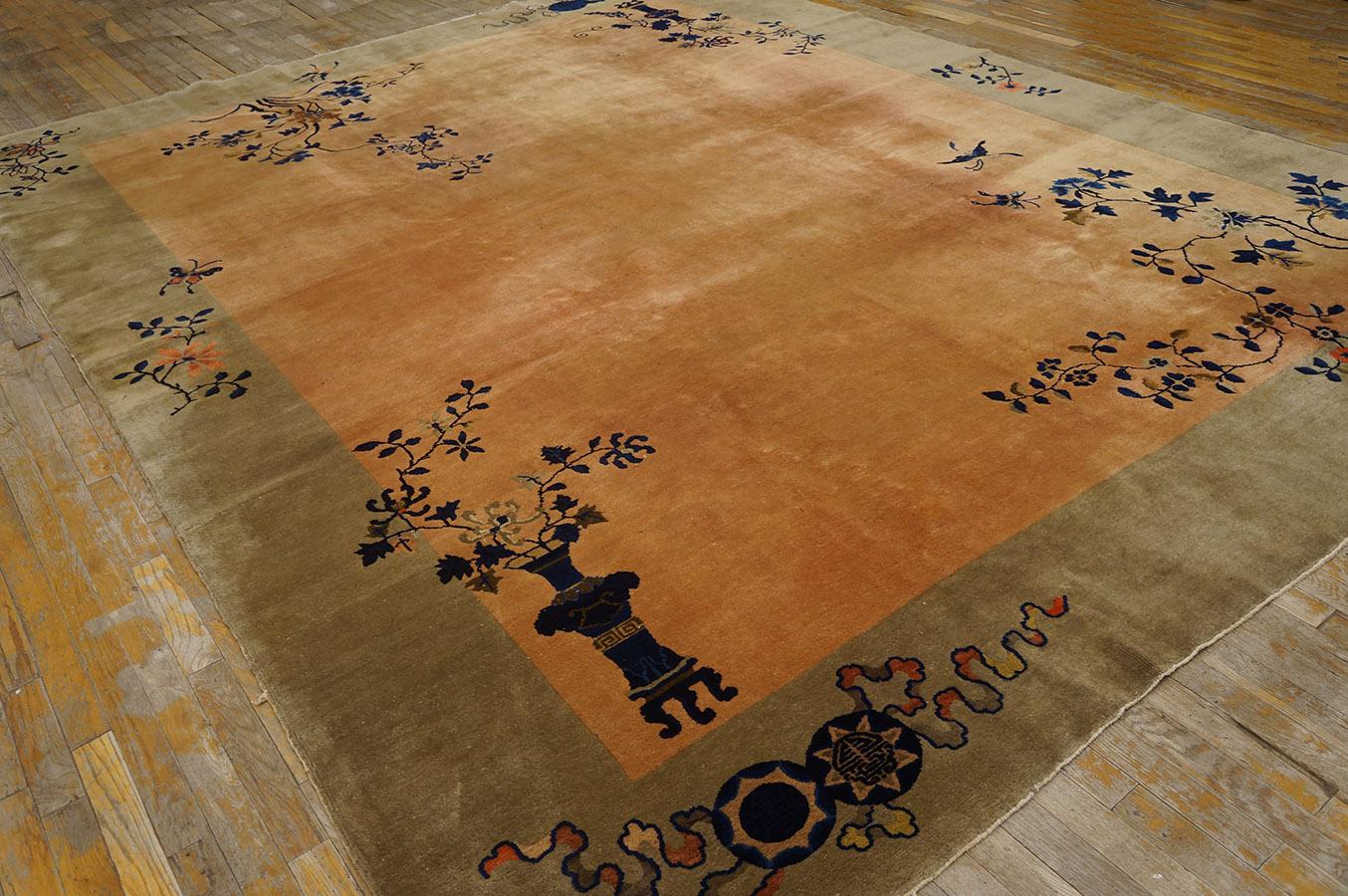 1920s Chinese Art Deco Carpet ( 9' x 11'8''- 275 x 355 ) For Sale 2