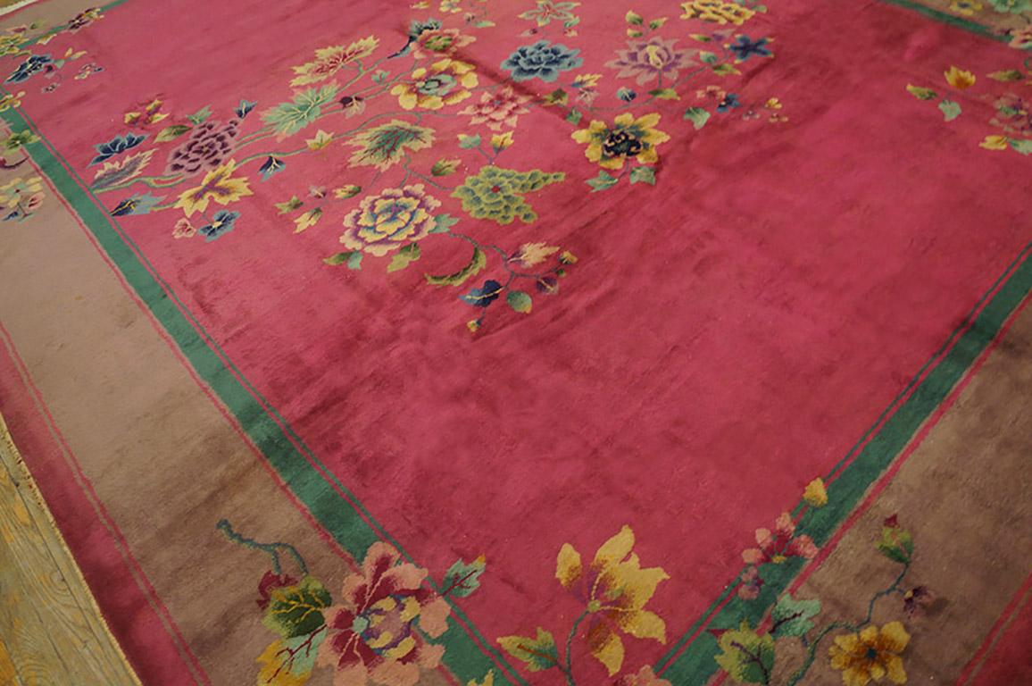 1920's Chinese Art Deco Carpet ( 9' x 11'6
