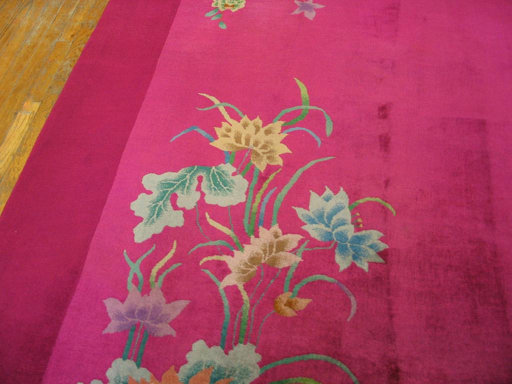 Alfombra Art Decó china de los años 20 ( 9' x 11'6
