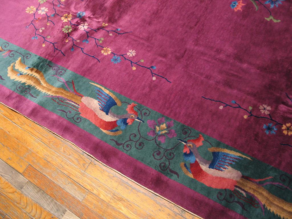 Wool Antique Chinese Art Deco Rugs  For Sale