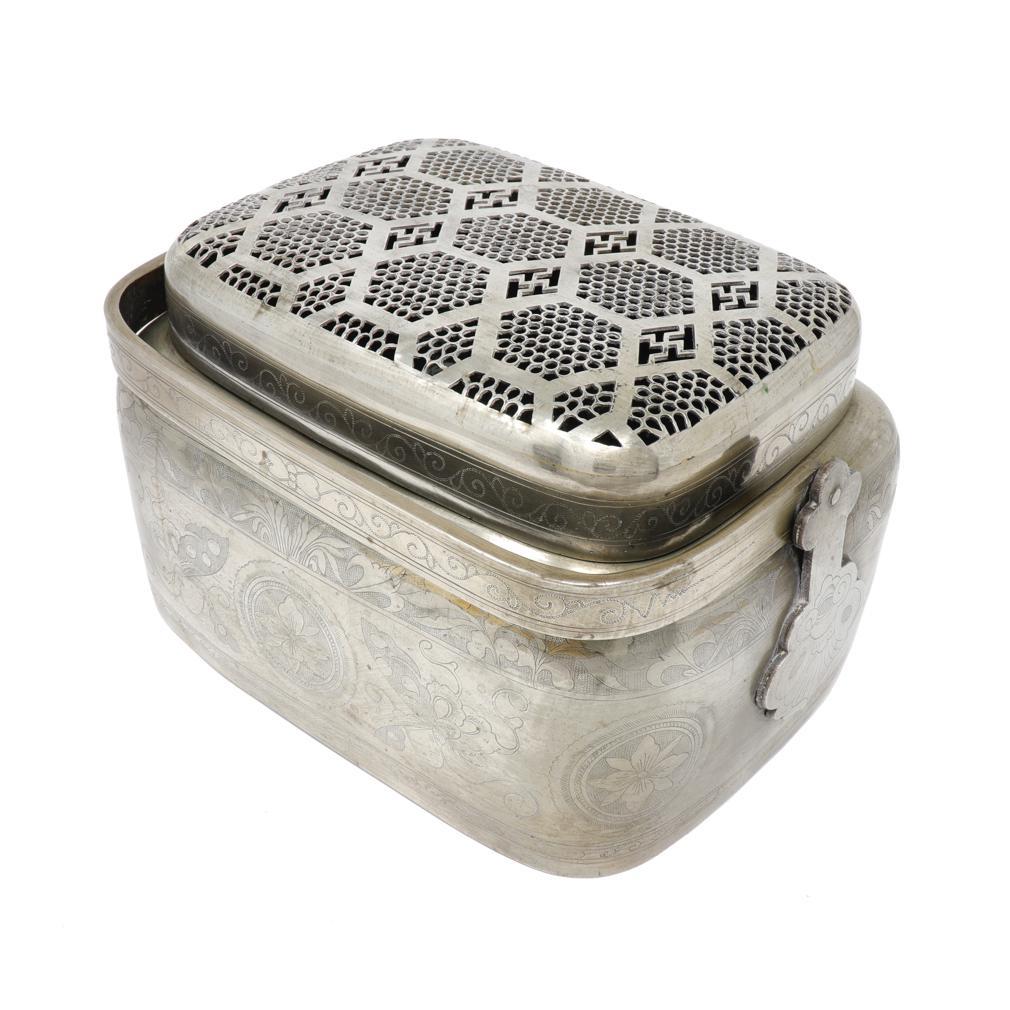 Copper Antique Chinese Bai-tong Hand Warmer For Sale