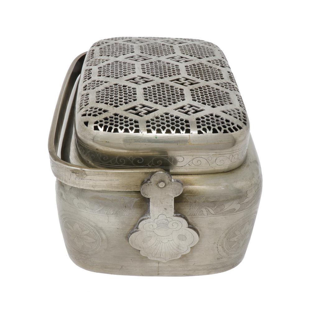 Antique Chinese Bai-tong Hand Warmer For Sale 1