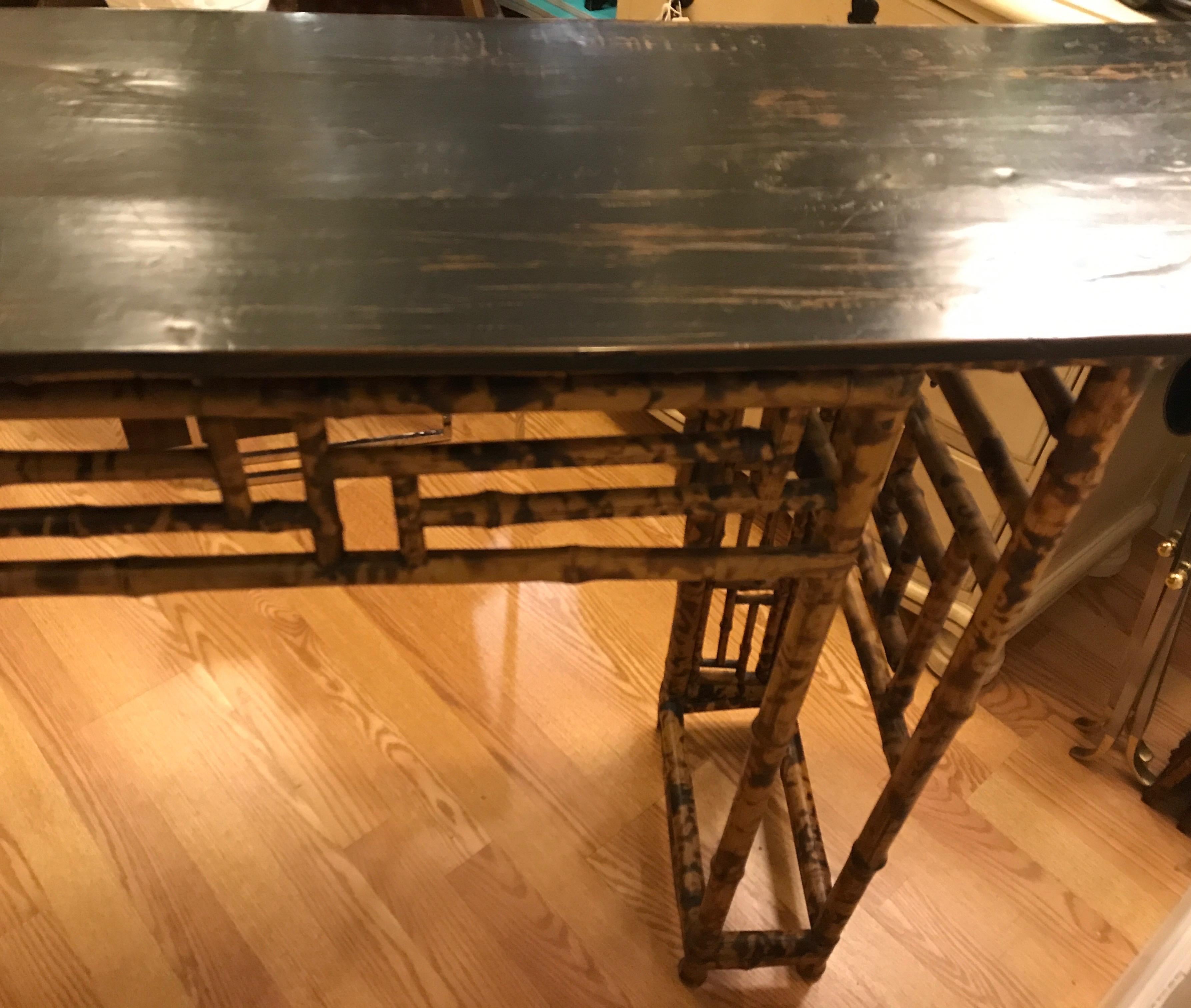 Antique Chinese Bamboo Altar Table 6