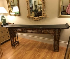 Antique Chinese Bamboo Altar Table