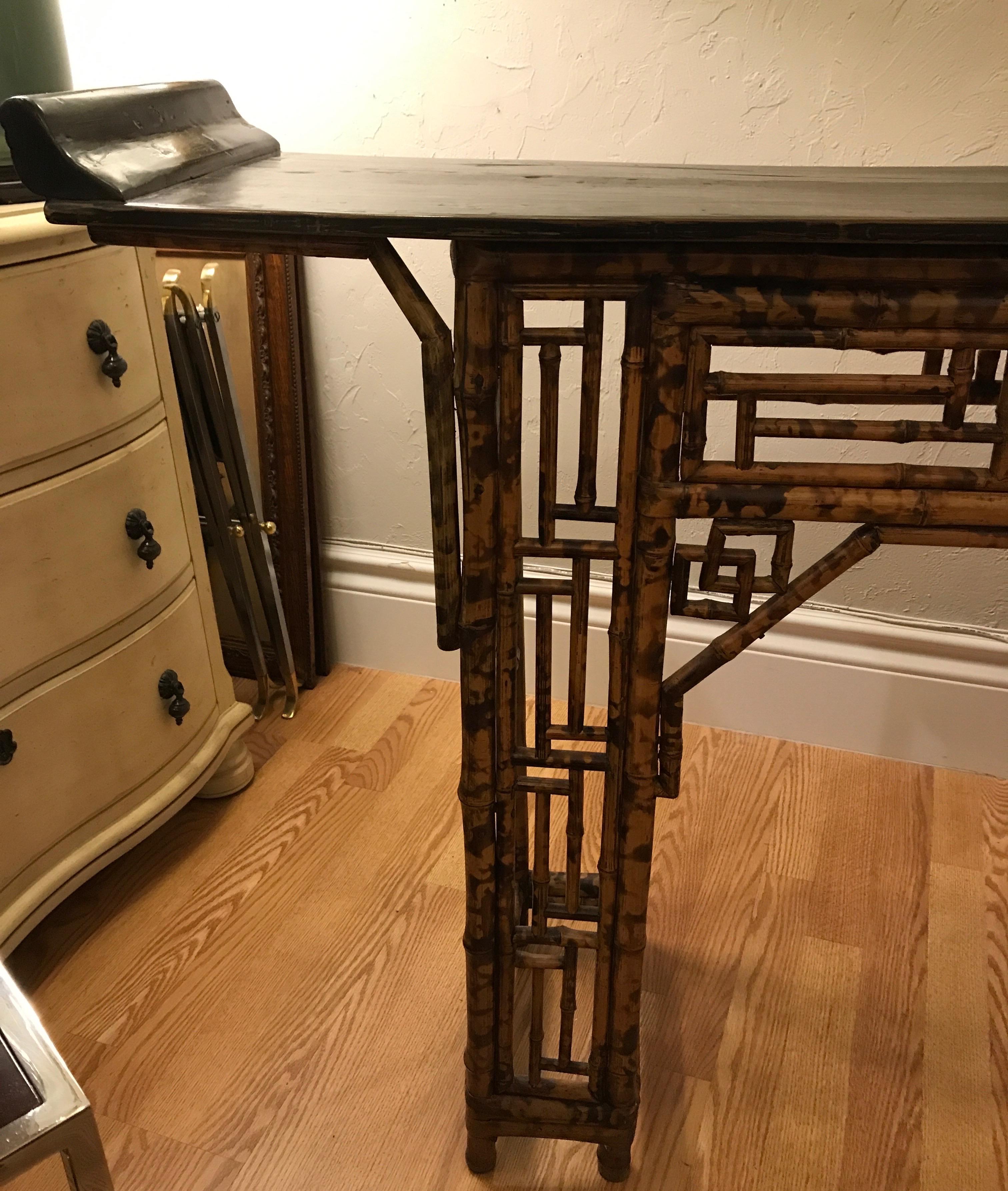 Antique Chinese Bamboo Altar Table In Good Condition In West Palm Beach, FL