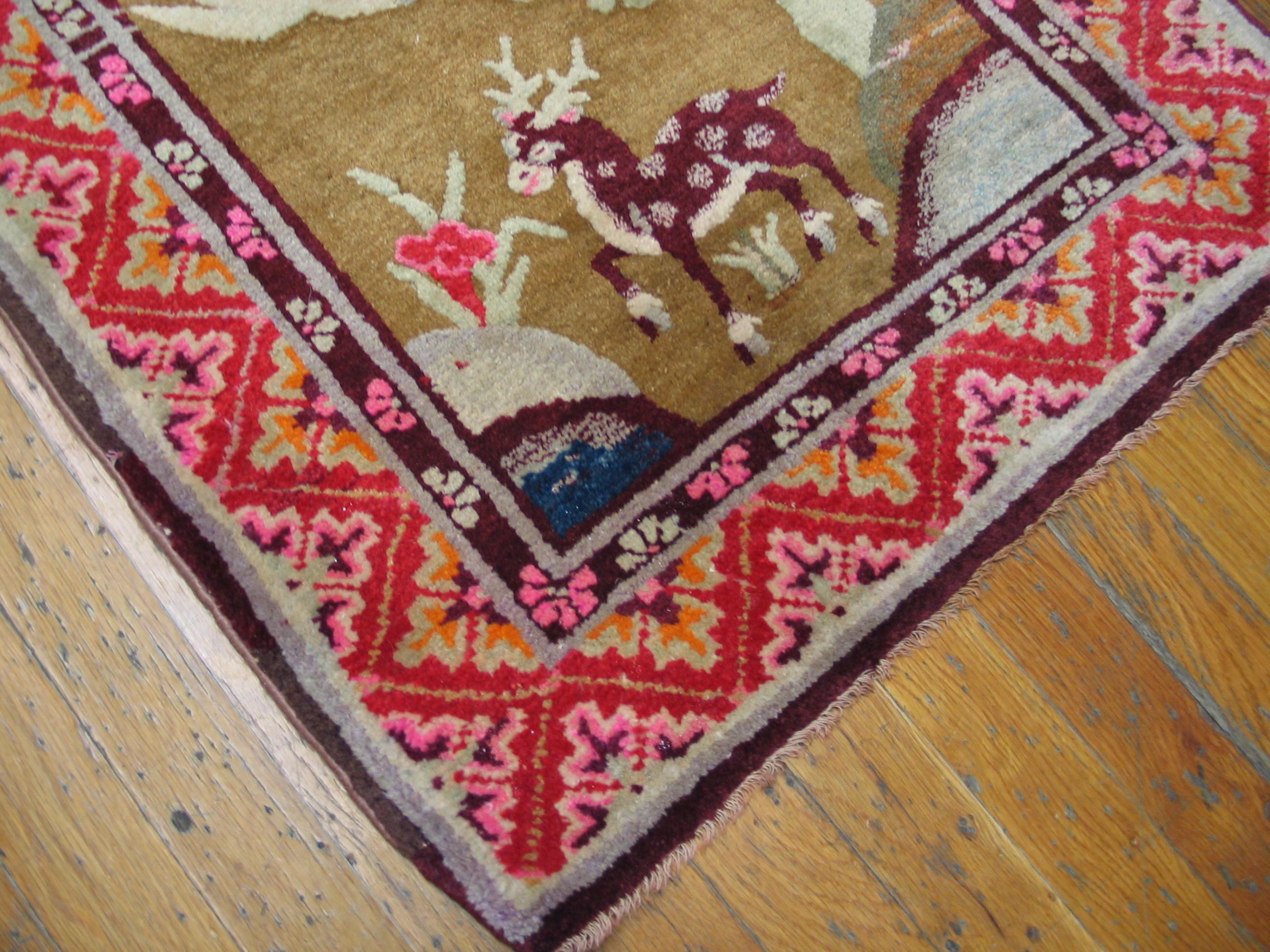 Antique Chinese, Bao Tou Rug In Good Condition For Sale In New York, NY