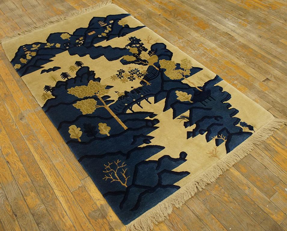 Antique Chinese - Bao Tou rug, Size: 3'2