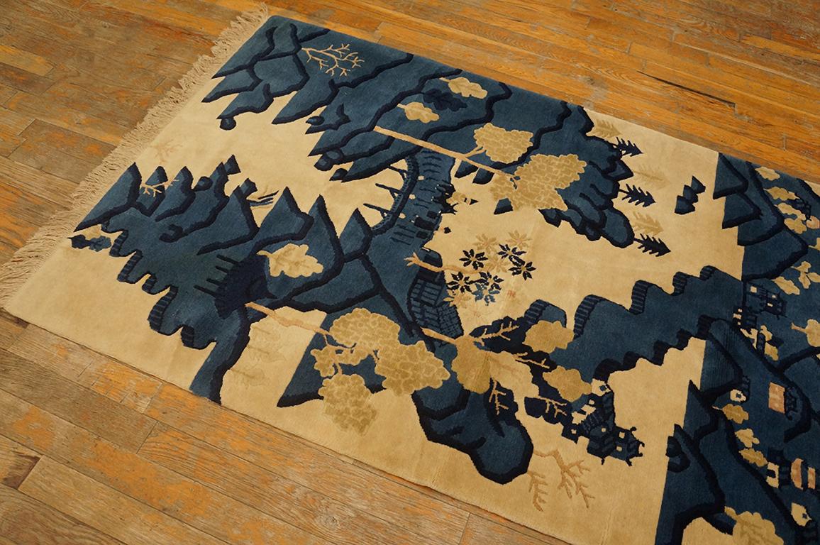 Chinesischer Baotou-Teppich aus den 1930er Jahren ( 1,92 m x 2,97 m x 152 cm) (Wolle) im Angebot