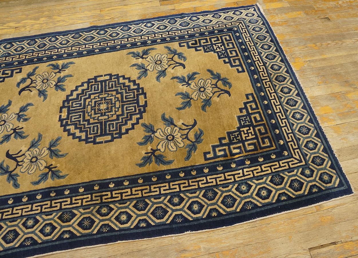 Antique Chinese Bao Tou Rug 4' 0'' x 6' 2'' In Good Condition For Sale In New York, NY