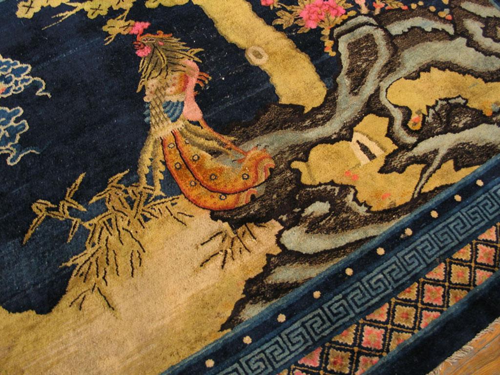 Hand-Knotted Early 20th Century Chinese Baotou Carpet with Phoenix ( 5'6