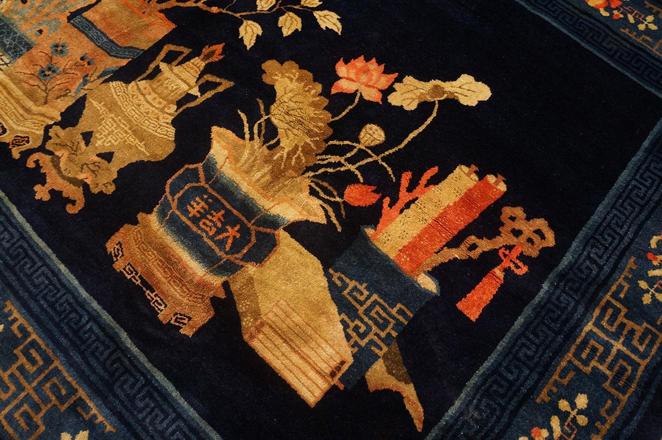 Early 20th Century Chinese Baotou Carpet ( 6' 3