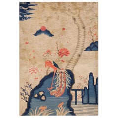 Chinesischer Baotou-Teppich aus den 1920er Jahren ( 4' x 5'9" - 122 x 175 )
