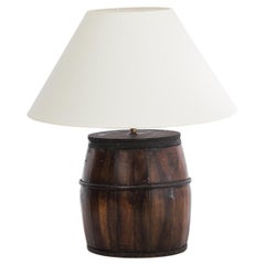 Antique Chinese Barrel Table Lamp