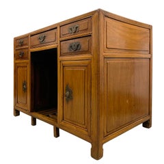 Antique, Chinese Beech Wood Writing Desk, Vanity