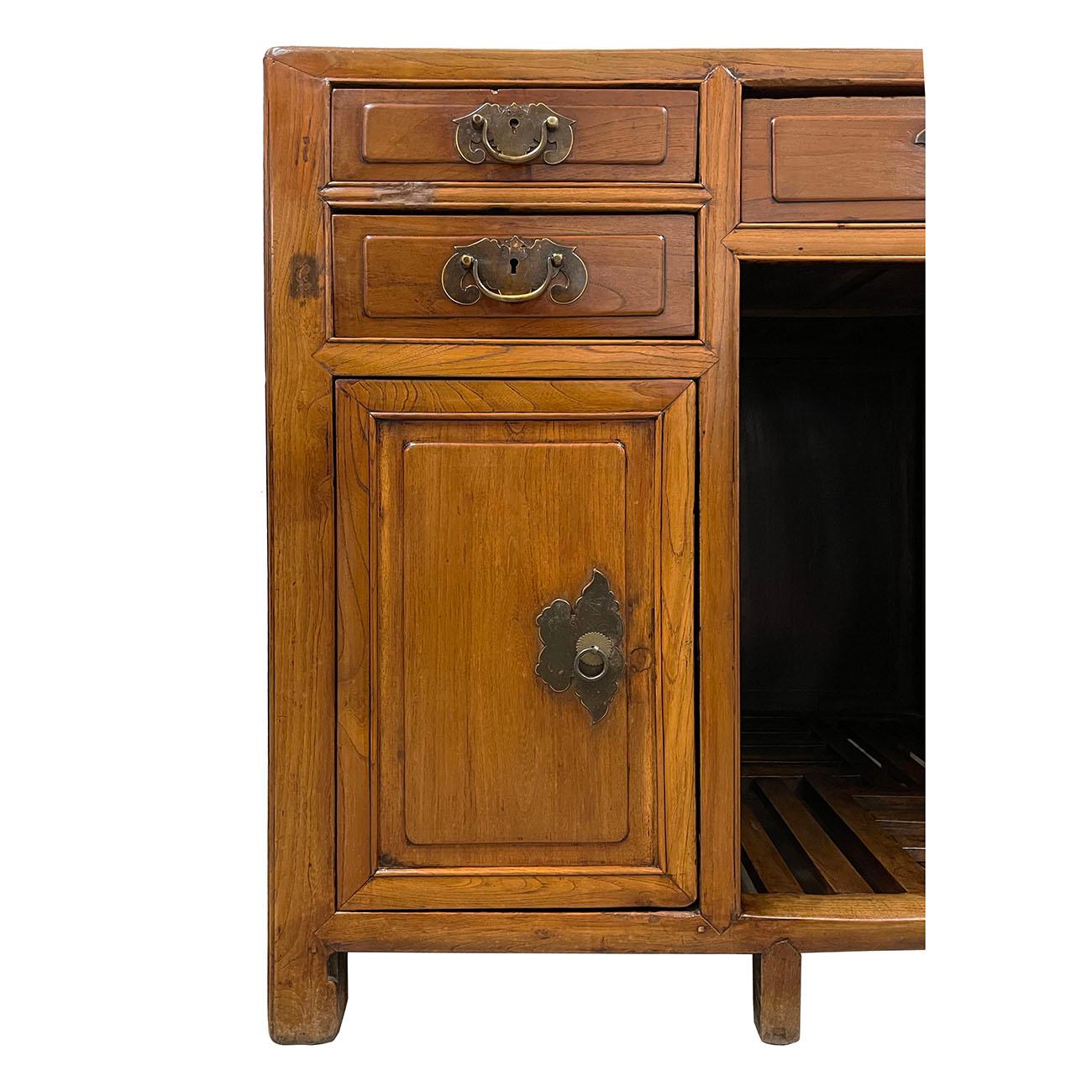 Chinese Export Antique, Chinese Beech Wood Writing Desk, Vanity For Sale