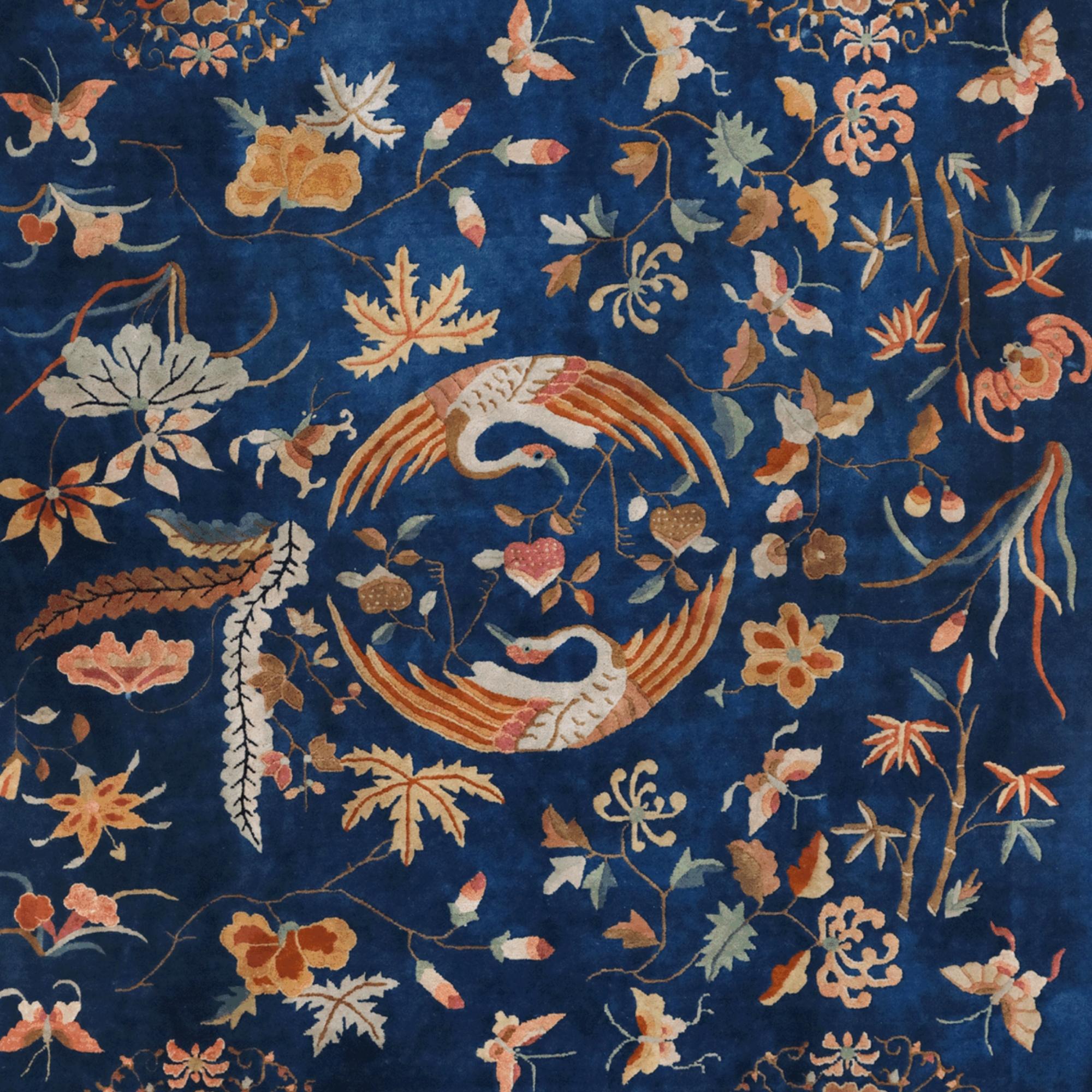 Chinois Ancien tapis chinois de Pékin - Fin de la dynastie Qing, Pékin - Fin du 19e siècle en vente