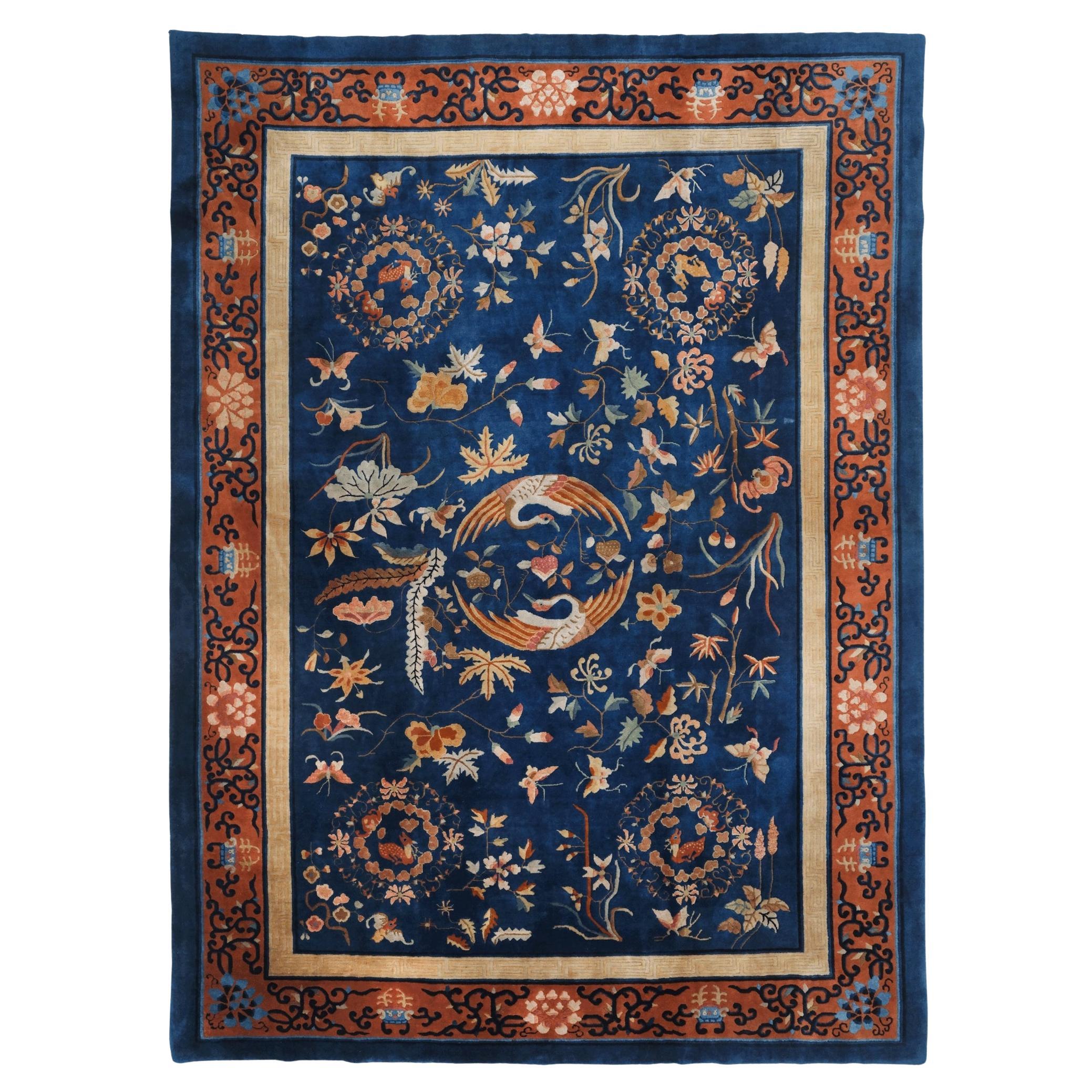 Antique Chinese Beijing Carpet – Late Qing Dynasty, Beijing – Late 19th Century