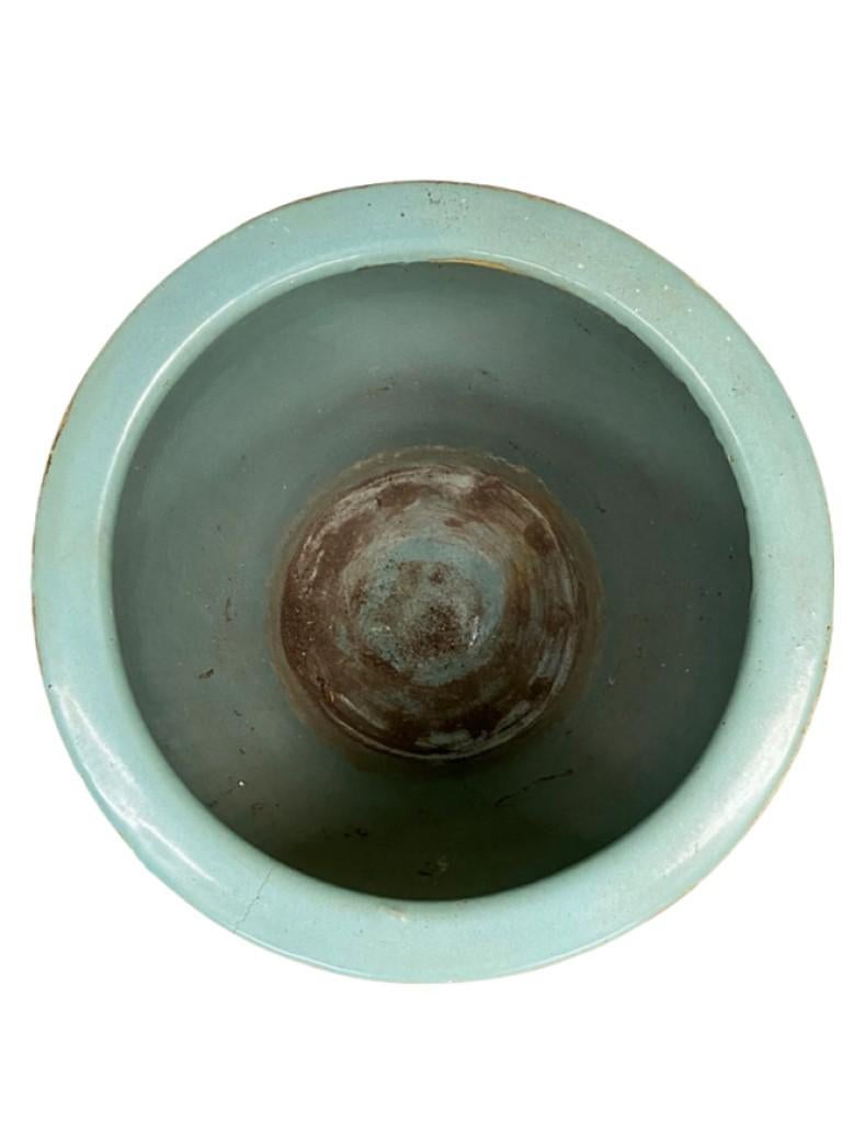 Antique Chinese Black Egg Art Pottery Holder Planter In Excellent Condition In Van Nuys, CA