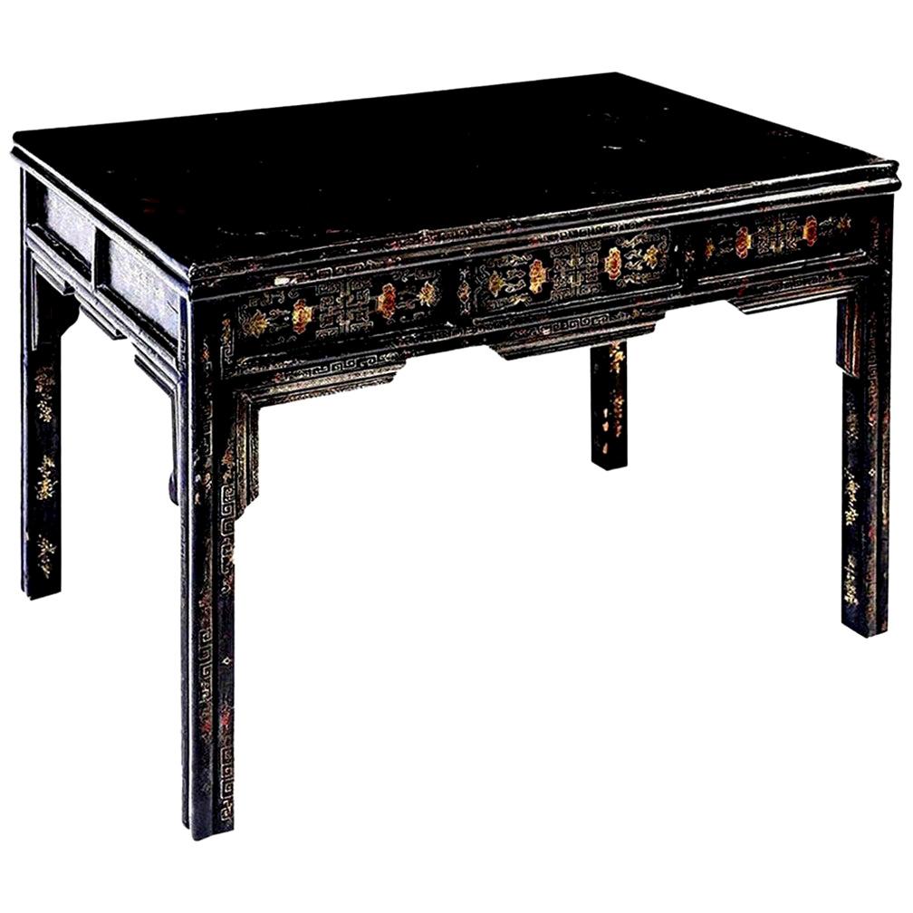 Antique Chinese Black Lacquer Table 2