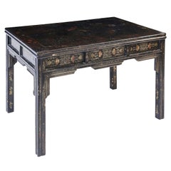 Antique Chinese Black Lacquer Table