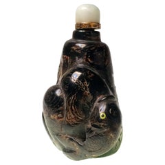 Antica tabacchiera cinese nera "Sea Pine