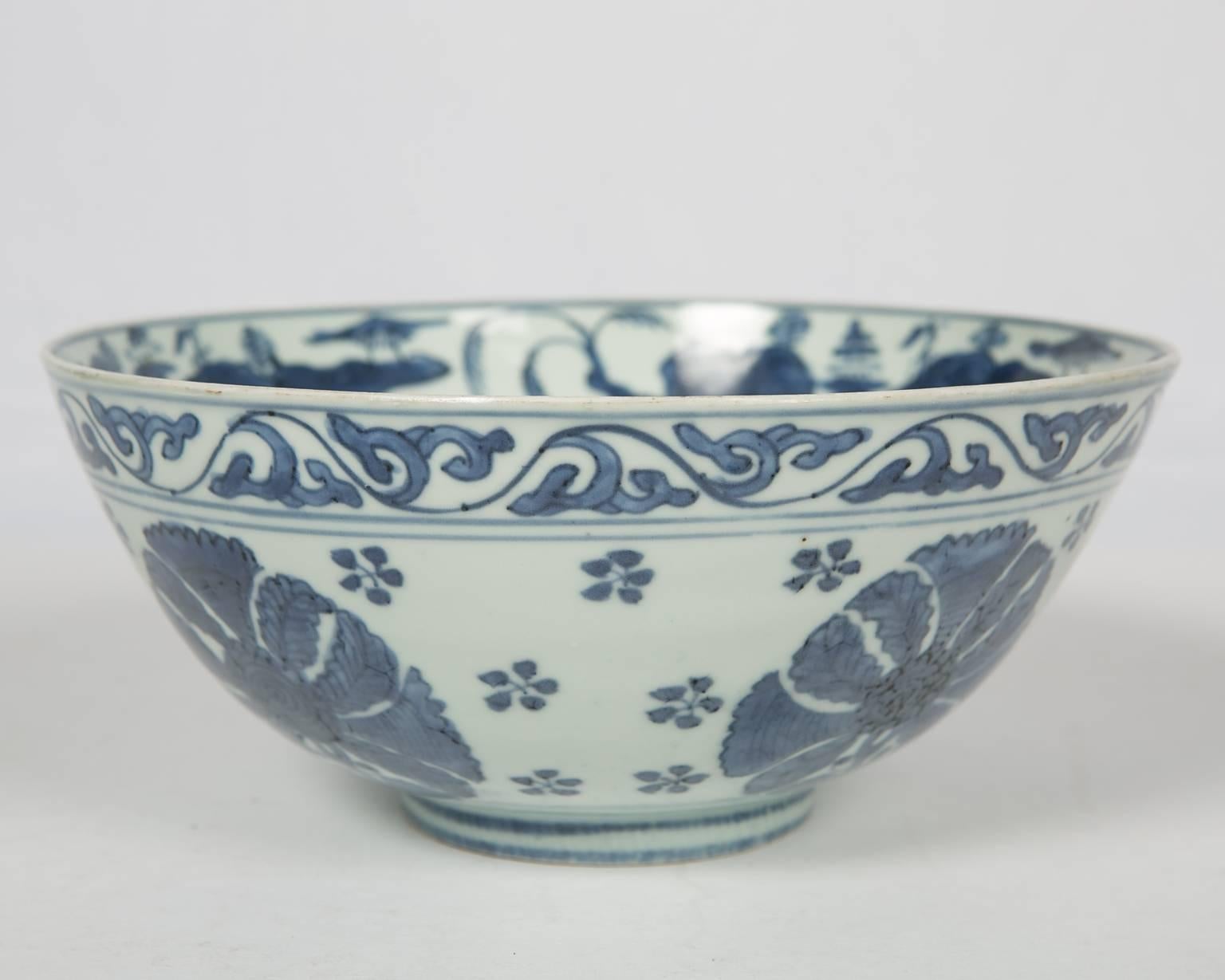antique blue and white porcelain bowl