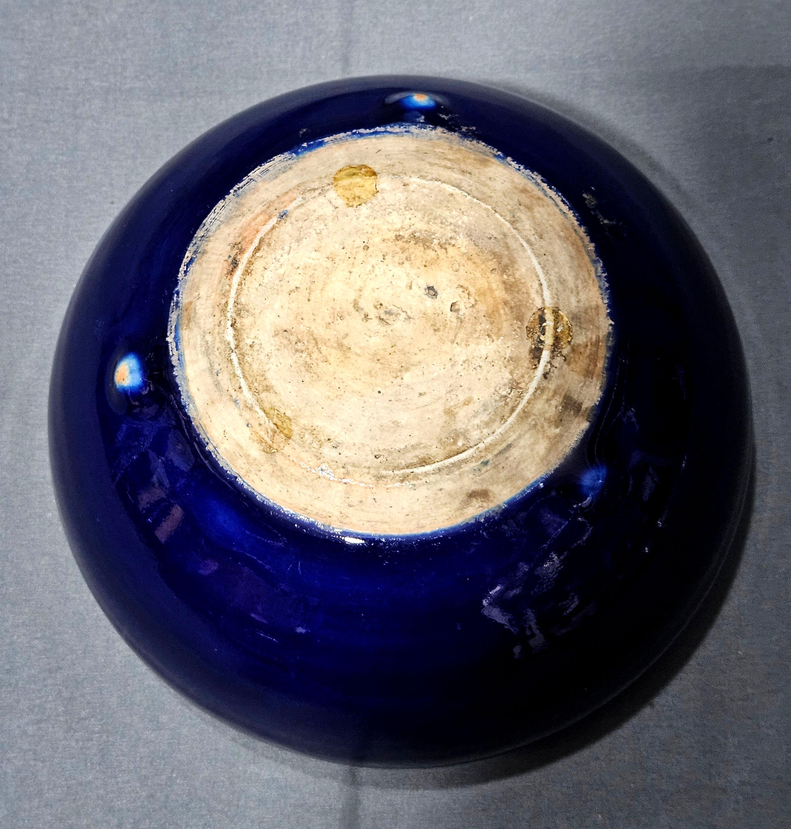 Fait main Bol ancien en porcelaine bleue de Chine.  19ème siècle en vente