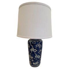 Antique Chinese Blue & White Table Lamp
