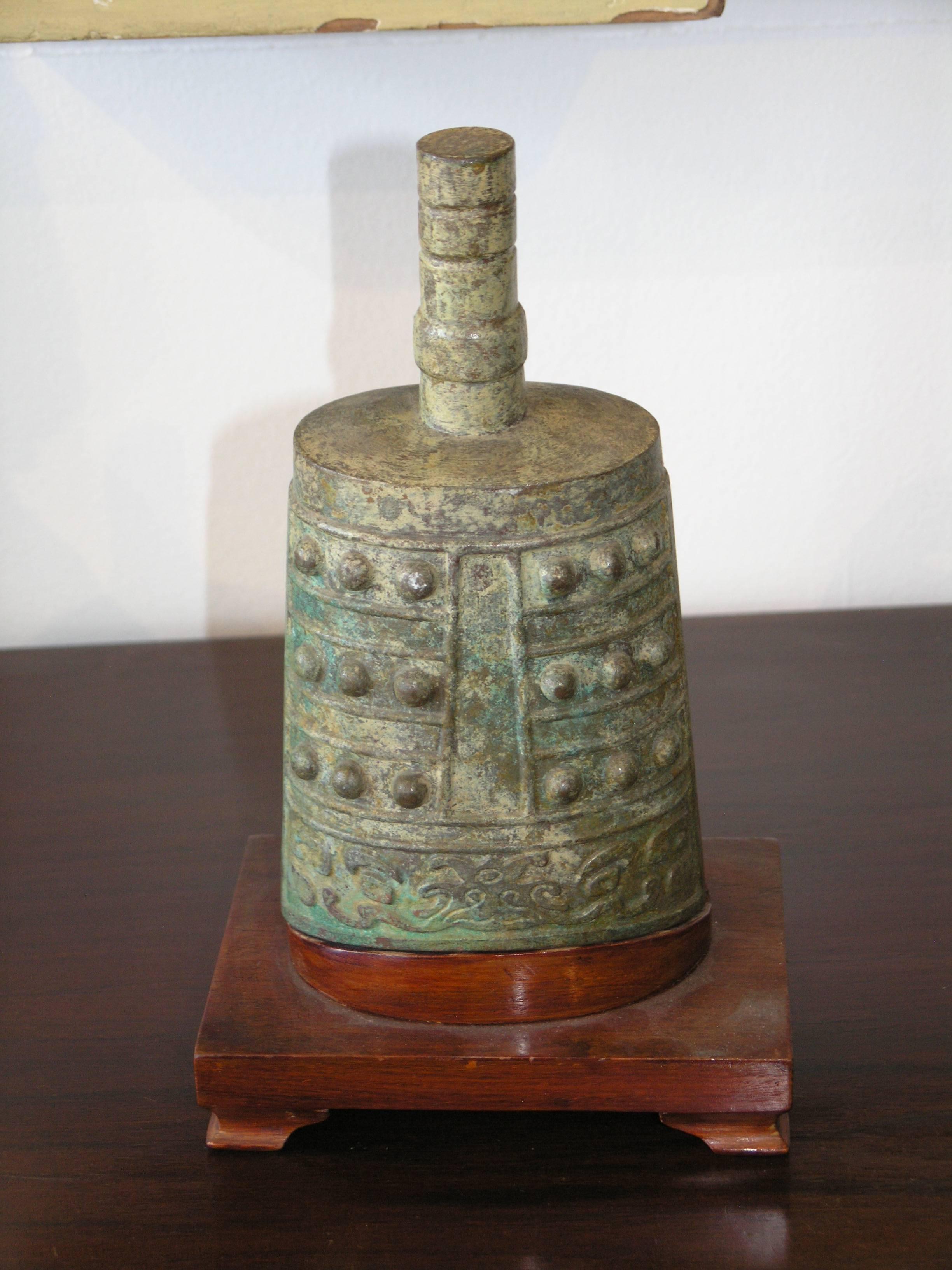 19th Century Antique Chinese Bronze Bell For Sale