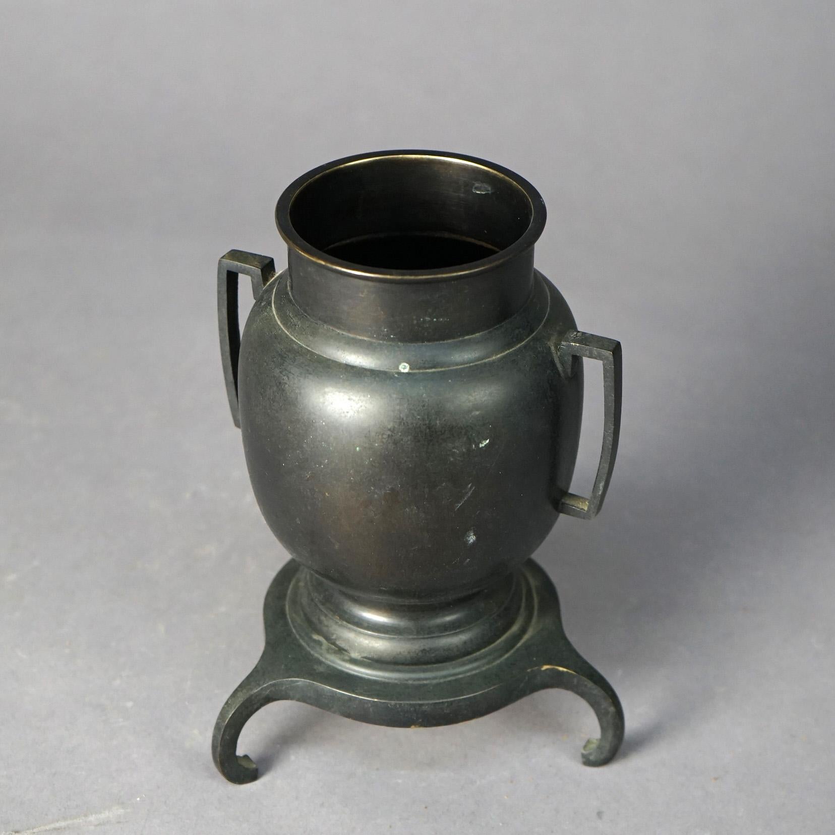 Encensoir chinois ancien en bronze du 19ème siècle en vente 2