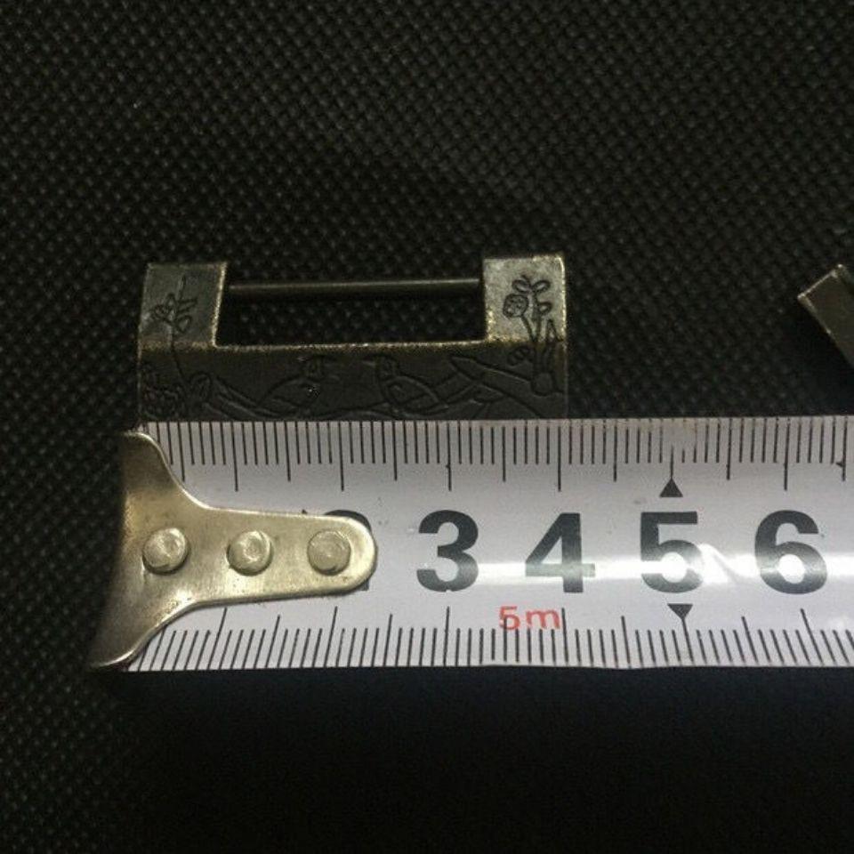 19th Century Vintage Chinese Bronze Classic Lock with Key For Sale