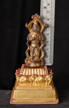 Antique Chinese Bronze Figure, Tang Dynasty, Gilt Finish, 9th-10thC
