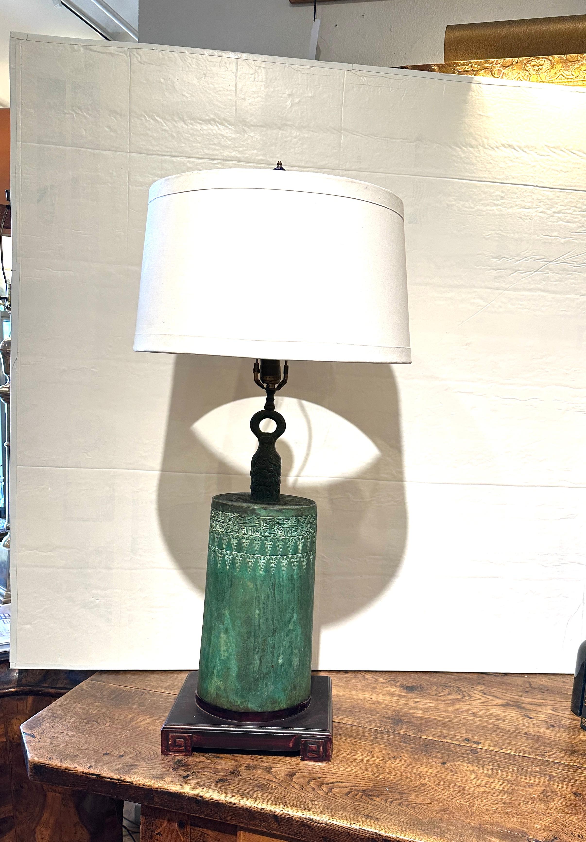 Antique Chinese Bronze Lamp For Sale 1