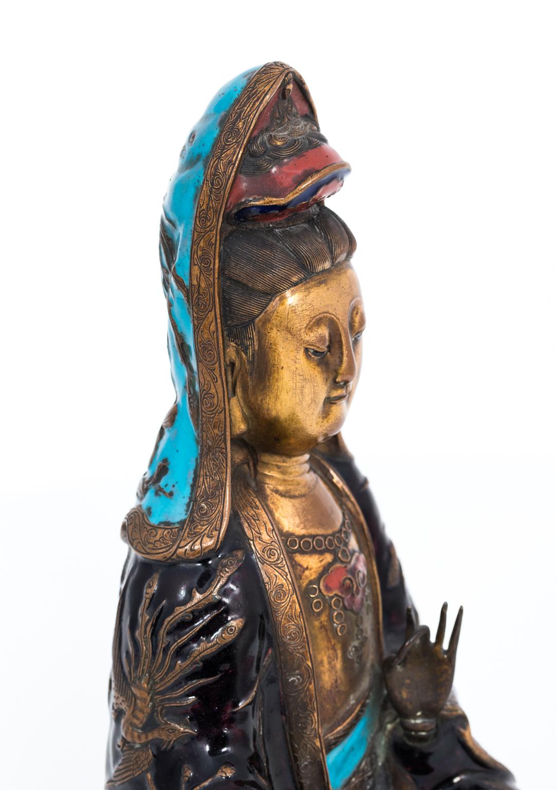 Enameled Antique Chinese Bronze 