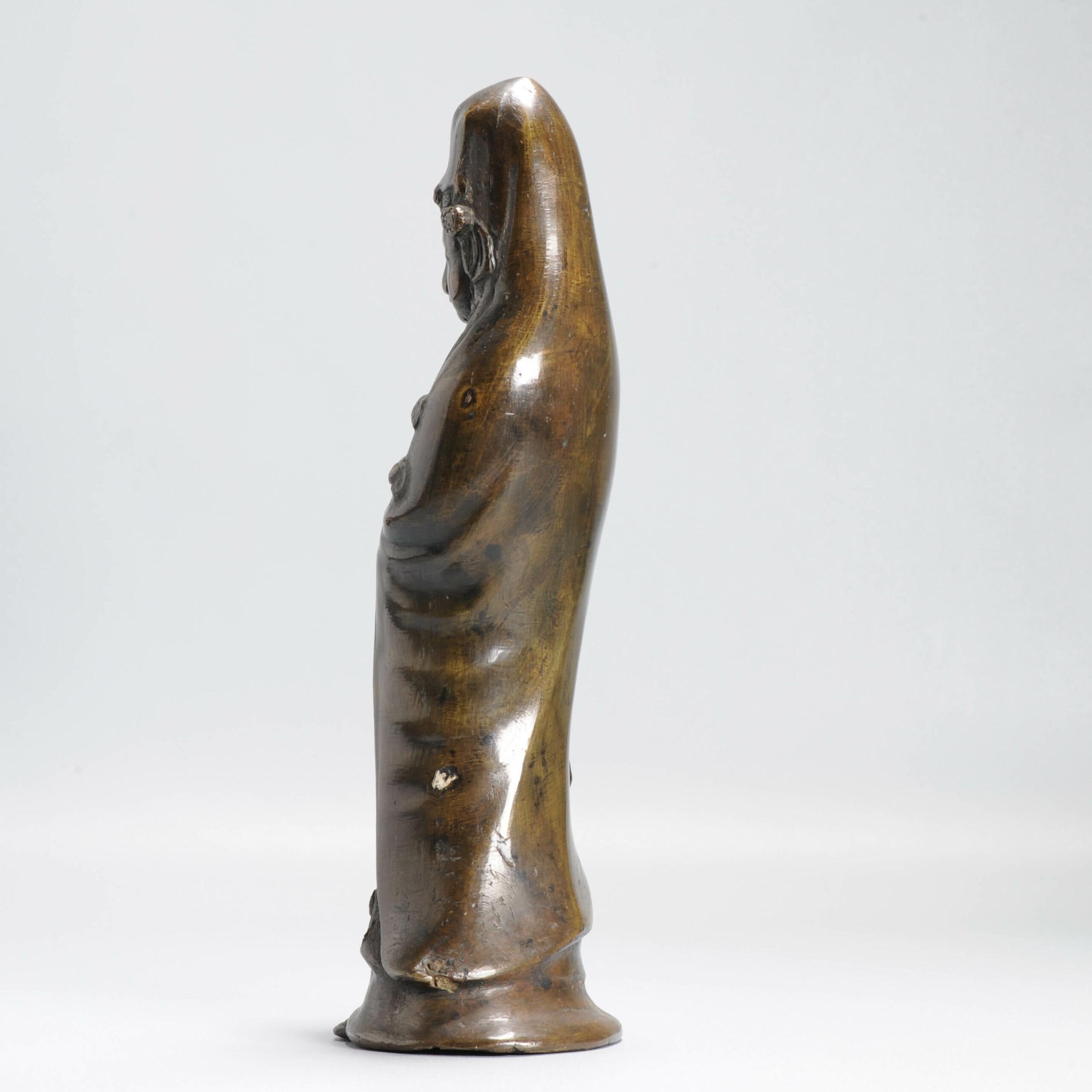 19th Century Antique Chinese Bronze Statue Guanyin China 19th / 20th century For Sale