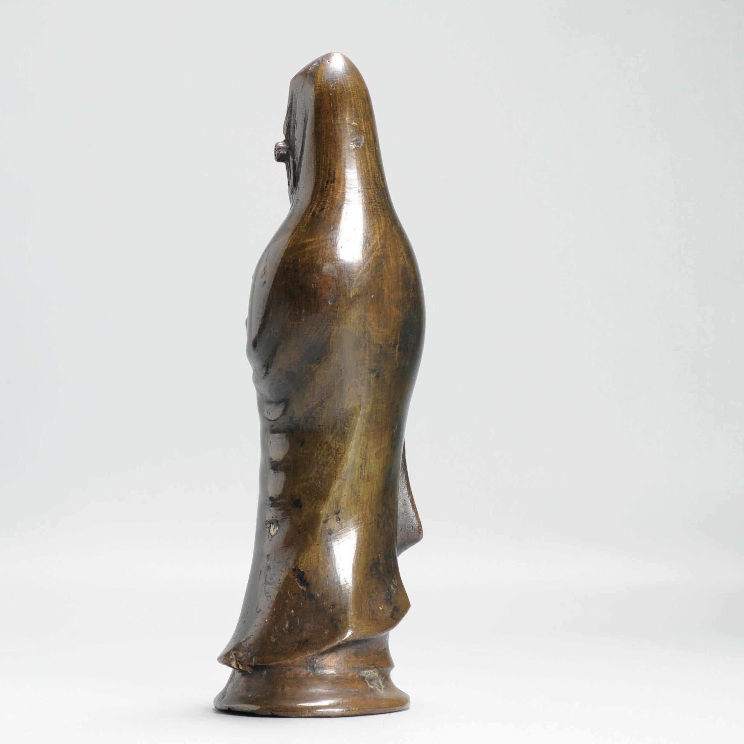 Porcelain Antique Chinese Bronze Statue Guanyin China 19th / 20th century For Sale