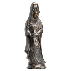 Antique Chinese Bronze Statue Guanyin China 19th / 20th century