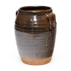 Antique Chinese Brown Glazed Kitchen Pot, Early 20th Century