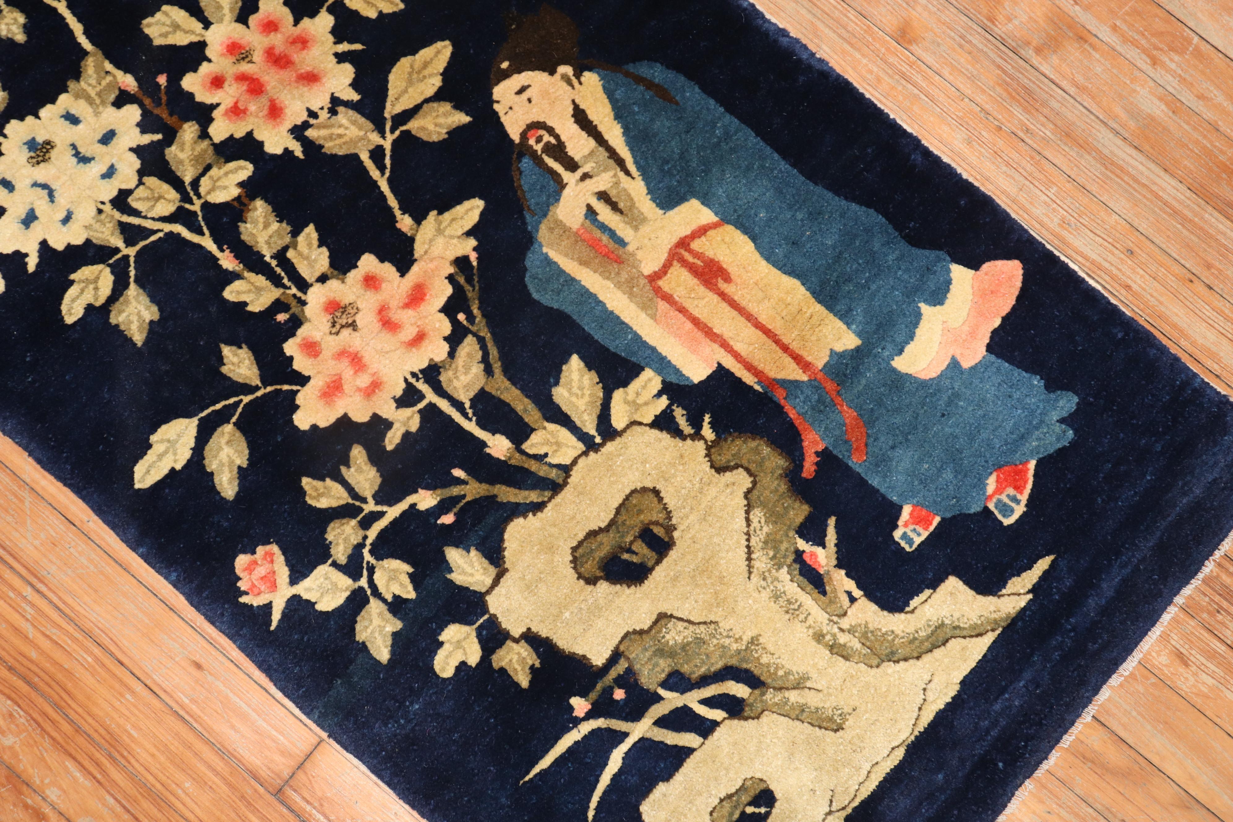 Folk Art Antique Chinese Buddhist Rug For Sale