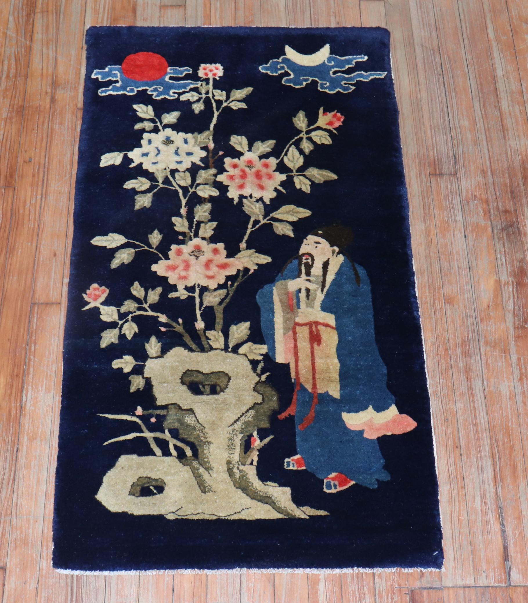 20th Century Antique Chinese Buddhist Rug For Sale