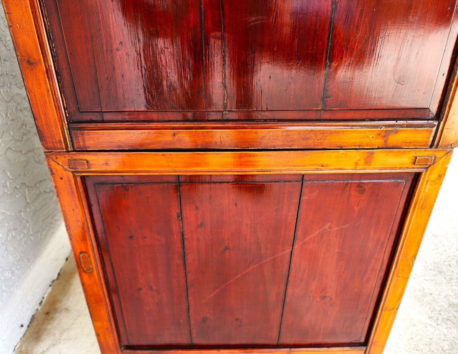 Antique Chinese Cabinet Two Tone 6