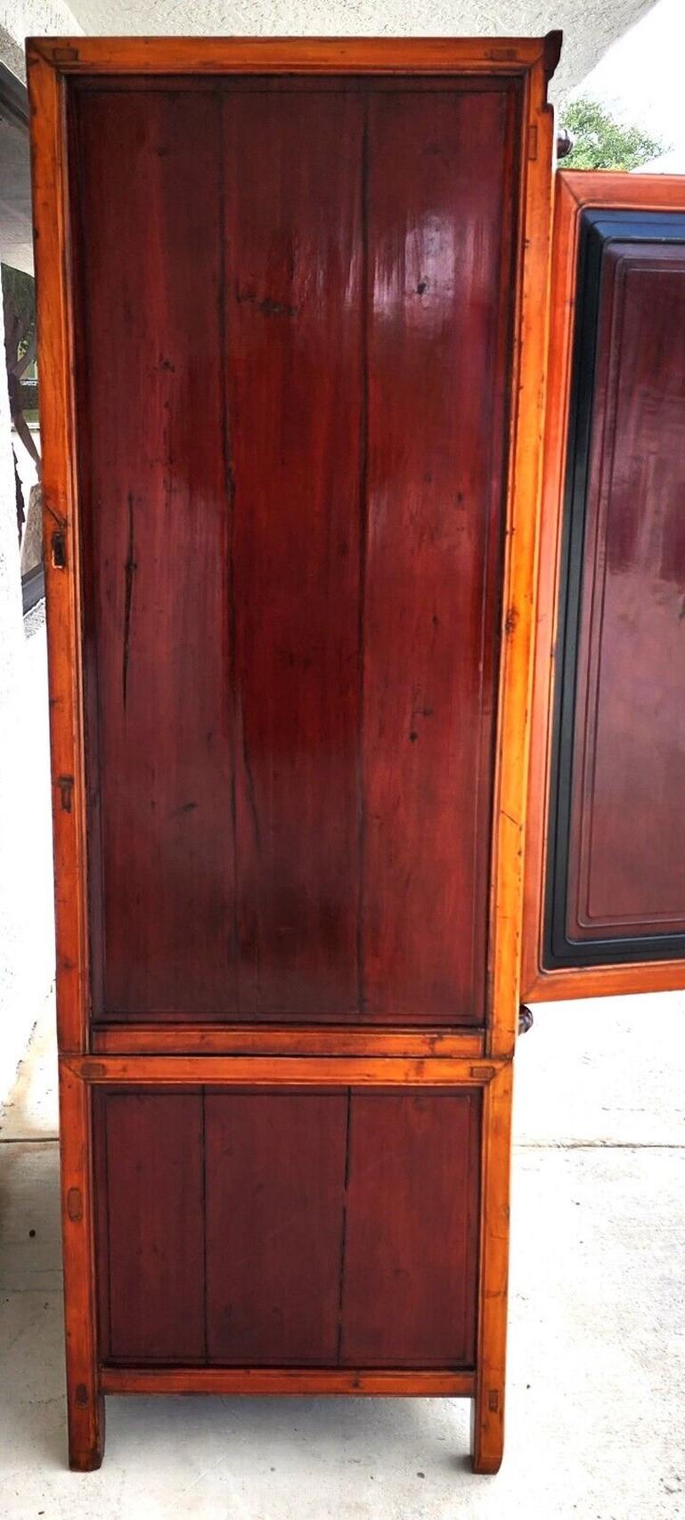 Antique Chinese Cabinet Two Tone 1